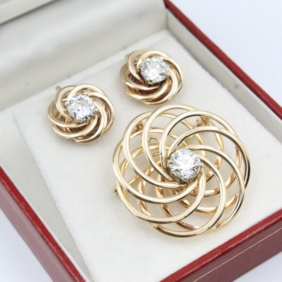 F & F Felger For Tiffany & Co 14K Gold 3.36 Carats Diamond VS1 S1 Jewelry Suite - Picture 5 of 16